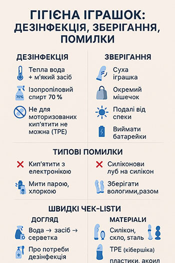 інфографіка: дезінфекція секс іграшок